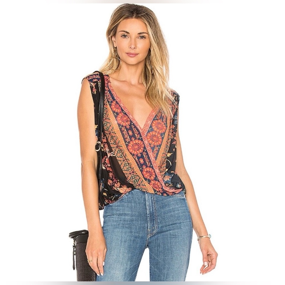 Free People — Havana Muscle Tank — Size, S — Color, Black Combo — Like New